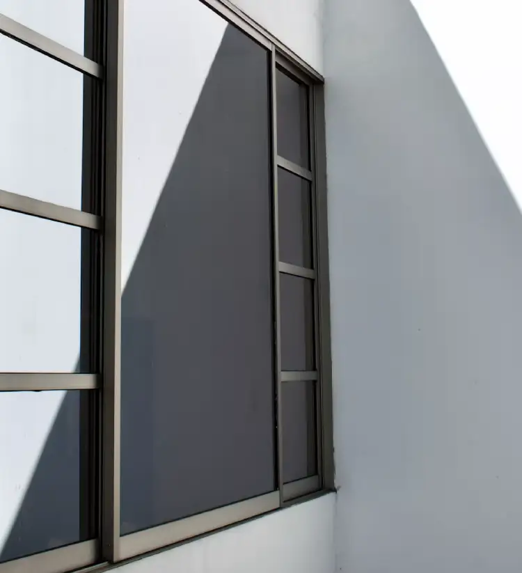 chassis aluminium noir facade contemporaine