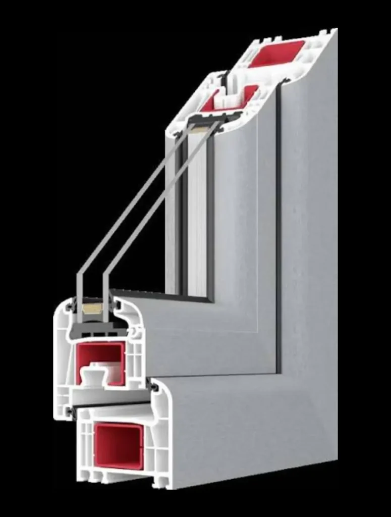 coupe profil chassis pvc double vitrage