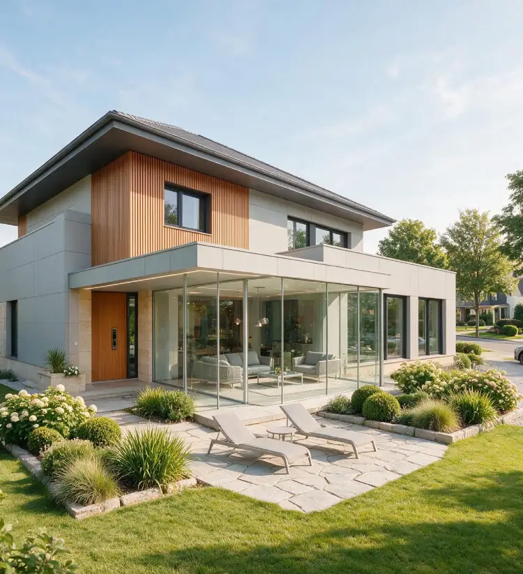 extension vitree moderne avec chassis aluminium chassidor