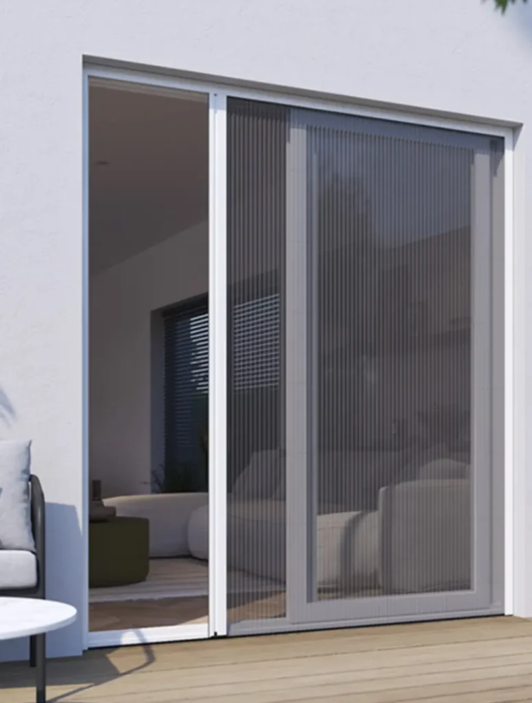 moustiquaire plissee blanche pour porte fenetre