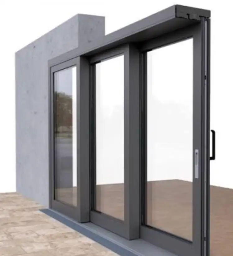 porte coulissante vitree anthracite