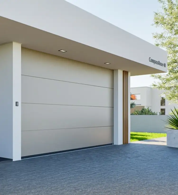 porte garage sectionnelle blanche