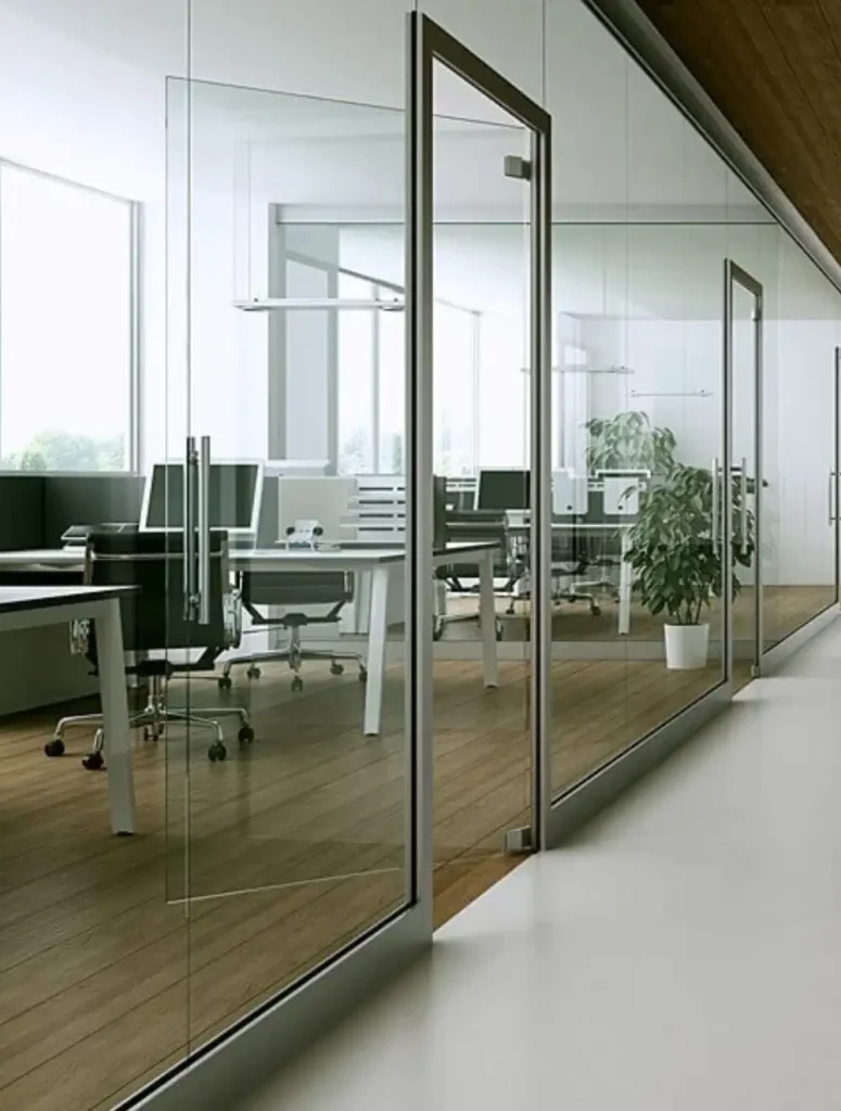 porte vitree aluminium a cadre fin