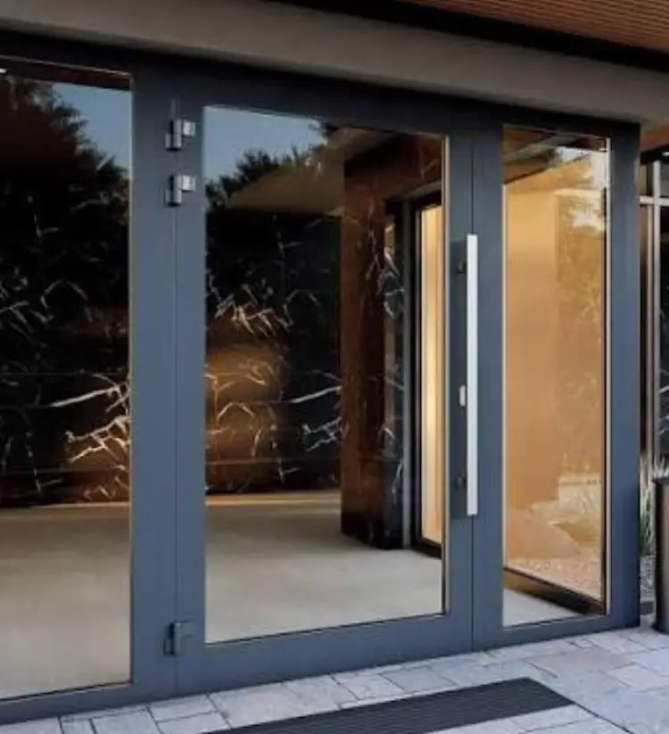porte vitree aluminium anthracite sur mesure