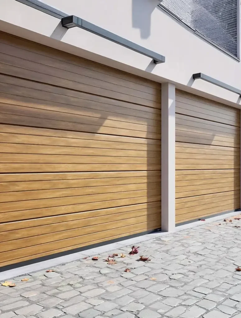 portes garage sectionnelles effet bois