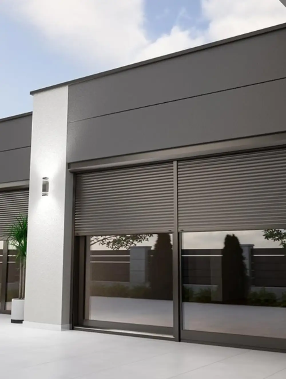 volets roulants anthracite facade moderne