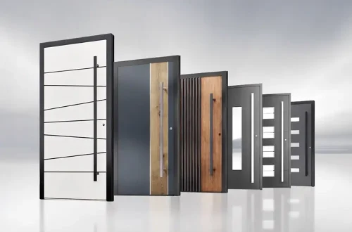 portes d entree aluminium sur mesure plusieurs finitions